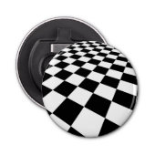 vierkant patroon button flesopener (Voorkant)