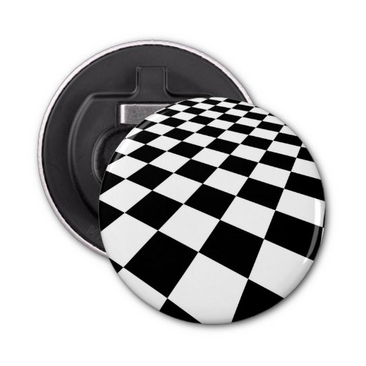 vierkant patroon button flesopener (Voorkant)