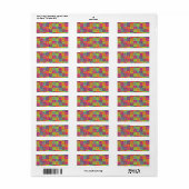 Vierkant patroon etiket (Full Sheet)