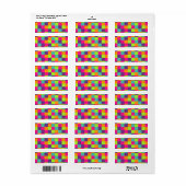 Vierkant patroon etiket (Full Sheet)