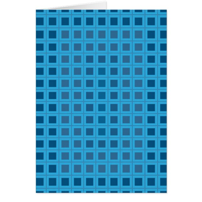 Vierkant patroon in blauw (Voorkant)