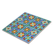 vierkant patroon Marokkaanse tegel Tegeltje (Zijkant)