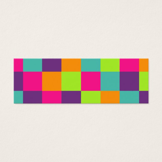 vierkant patroon mini visitekaartjes (Voorkant)