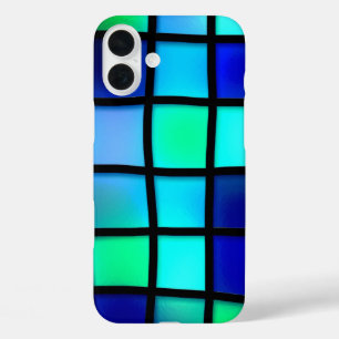 Vierkant patroon telefoonhoesje iPhone 16 plus hoesje