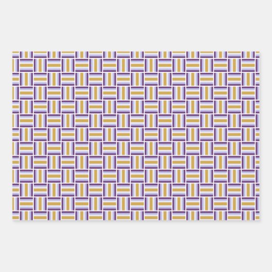 Vierkant patroon - veelkleurig inpakpapier vel (Voorkant 3)