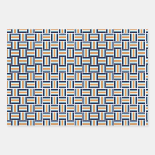 Vierkant patroon - veelkleurig inpakpapier vel (Voorkant 2)