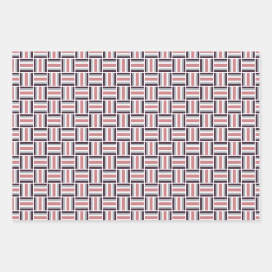 Vierkant patroon - veelkleurig inpakpapier vel (Voorkant)