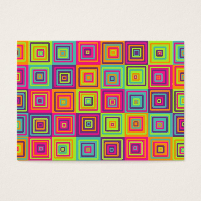 vierkant patroon visitekaartjes (Voorkant)