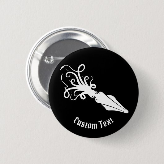 Vierkant pictogram wit ronde button 5,7 cm (Voorkant /achterkant)