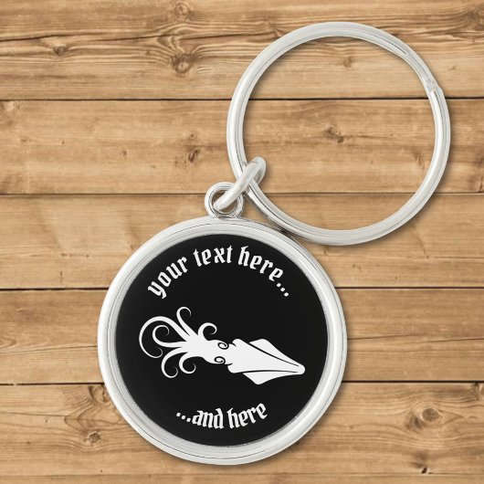 Vierkant pictogram wit sleutelhanger