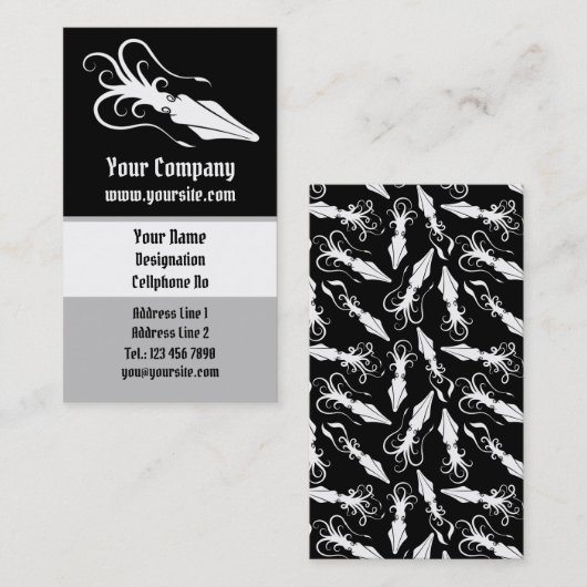 Vierkant pictogram wit verticaal visitekaartje (Voorkant / Achterkant)