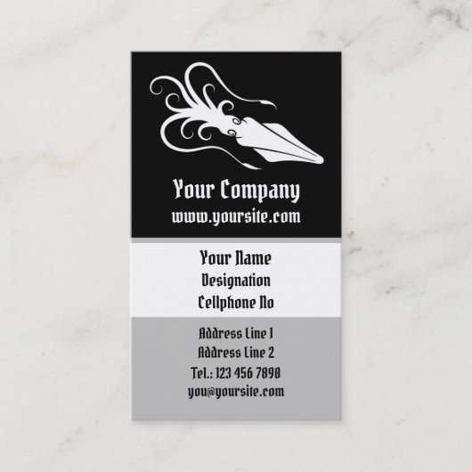 Vierkant pictogram wit verticaal visitekaartje (Voorkant)