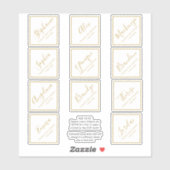 Vierkant plein voor individuele naam sticker (Vel)