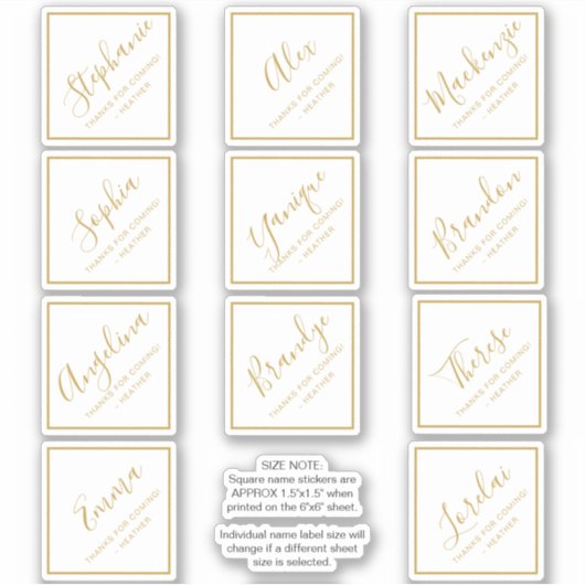 Vierkant plein voor individuele naam sticker (Voorkant)