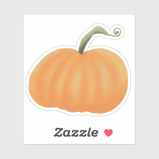Vierkant pompoen sticker (Vel)
