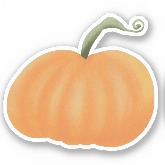 Vierkant pompoen sticker (Voorkant)