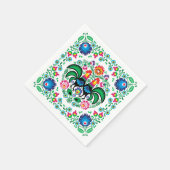 Vierkant Pools Haan Patroon Servet (Hoek)