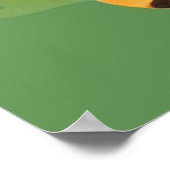 Vierkant poster van fijne tijger (Hoek)