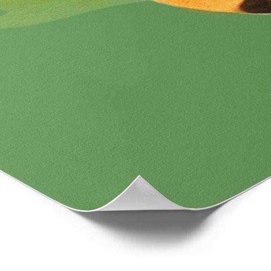 Vierkant poster van fijne tijger (Hoek)