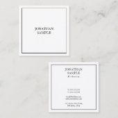 Vierkant professioneel artistiek, schoon ontwerp,  vierkante visitekaartje (Voorkant / Achterkant)