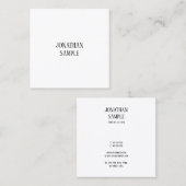 Vierkant Professioneel Esthetisch Schoon Ontwerp M Vierkante Visitekaartje (Voorkant / Achterkant)