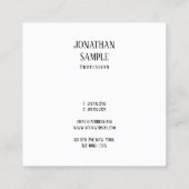 Vierkant Professioneel Esthetisch Schoon Ontwerp M Vierkante Visitekaartje (Achterkant)