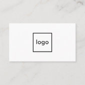 Vierkant professioneel wit voeg uw aangepaste logo visitekaartje (Voorkant)