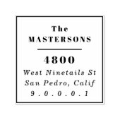 Vierkant retouradres moderne typografie  zelfinktende stempel (Design)