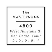 Vierkant retouradres moderne typografie  zelfinktende stempel (Design)