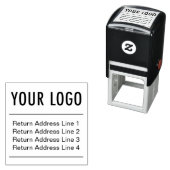 Vierkant retouradres stempel Aangepast zakelijk lo (In situ)