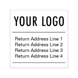 Vierkant retouradres stempel Aangepast zakelijk lo