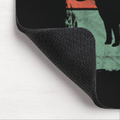 Vierkant Retro Stier Terriër Eigenaar Cadeau Hond Muismat (Hoek)