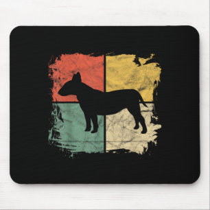 Vierkant Retro Stier Terriër Eigenaar Cadeau Hond Muismat