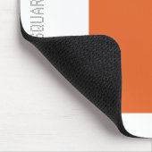 Vierkant - Rood bruin met wit Muismat (Hoek)