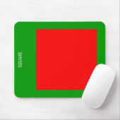Vierkant - rood en groen muismat (Met muis)