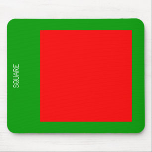 Vierkant - rood en groen muismat