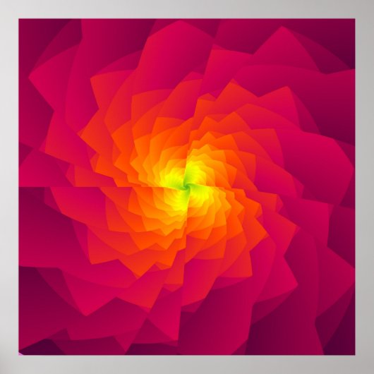 Vierkant Roos Poster (Voorkant)