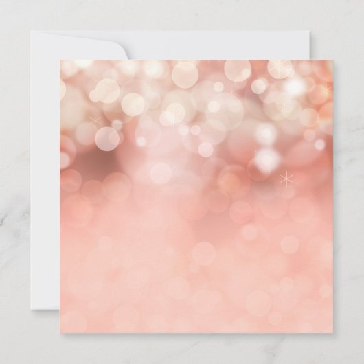 Vierkant Roze Pastel Bokeh Glitterende Bruidsmeisj Kaart (Achterkant)