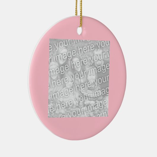 Vierkant roze rand foto keramisch ornament (Rechts)