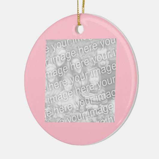 Vierkant roze rand foto keramisch ornament (Links)