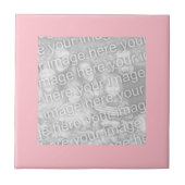 Vierkant roze rand foto tegeltje (Voorkant)