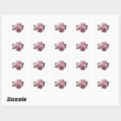 Vierkant Roze SASSY Sticker Ontwerp (Vel)