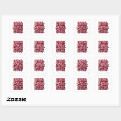 Vierkant Roze UNA POLIGEOLOGIA Sticker Grafisch (Vel)