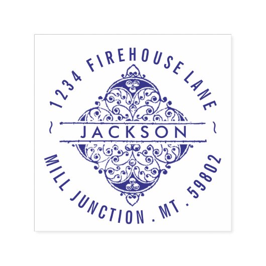  vierkant Self-Ink Return Address Stamp Zelfinktende Stempel (Design)