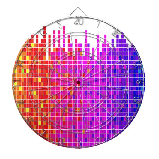 vierkant spectrum abstract dartbord (Voorkant)
