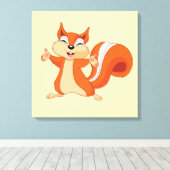 Vierkant speeltouw canvas afdruk (Insitu (Houten vloer))