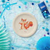 Vierkant speeltouw papieren bordje (Feest)