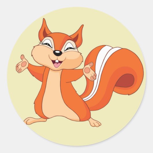 Vierkant speeltouw ronde sticker (Voorkant)