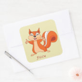 Vierkant speeltouw vierkante sticker (Envelop)