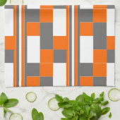 Vierkant stripes Geometrische elegante patronen Theedoek (Gevouwen)